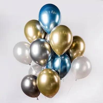 Latex balloons "Blue Gold"