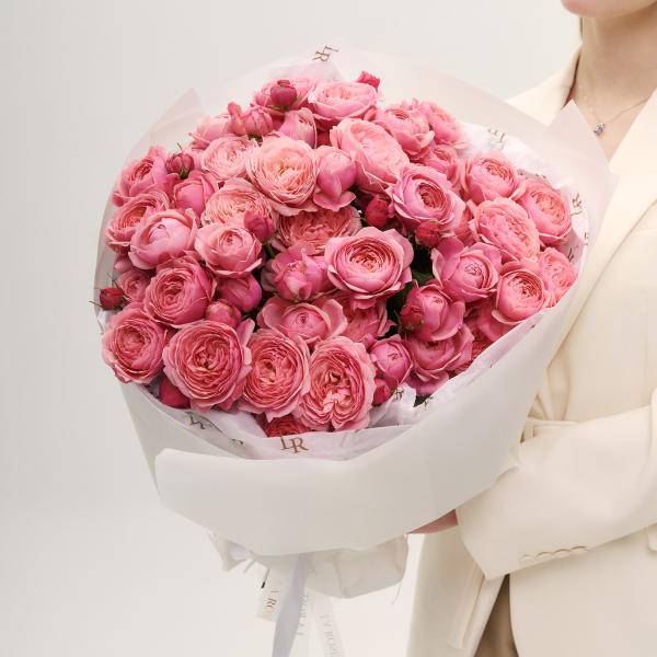 Монобукет из кустовой розы Silva Pink купить в Новосибирске