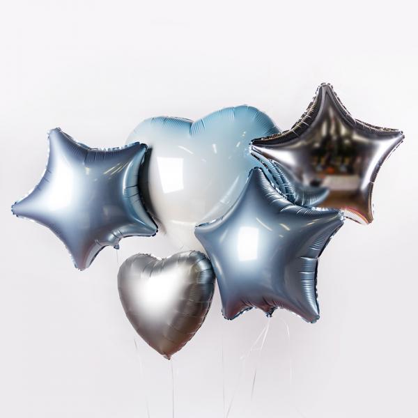 Blue foil balloons