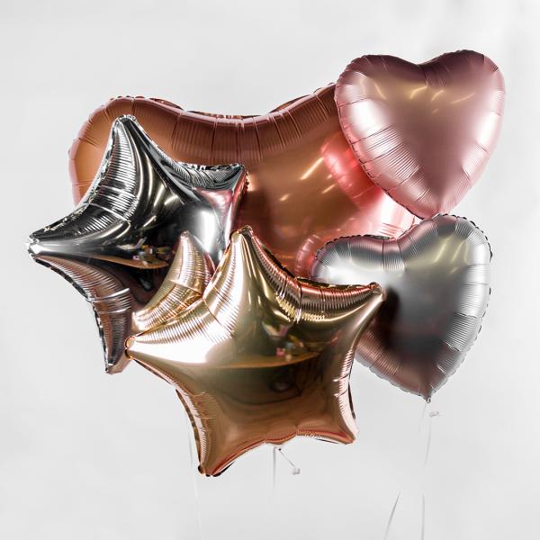 Foil balloons "Rose gold"