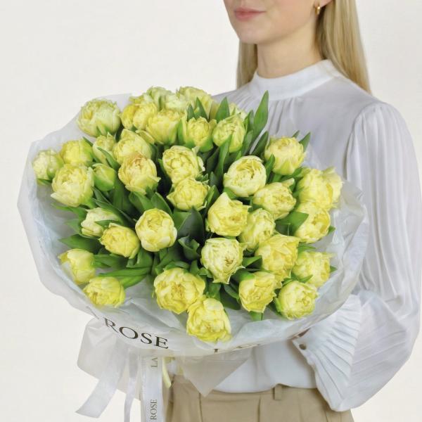 Букет желтых тюльпанов купить в Новосибирске