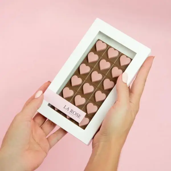 Бельгийский шоколад ручной работы «Плитка- молочное сердце» купить в Новосибирске