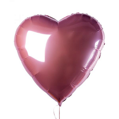 Фольгированный шар  «Розовое сердце»