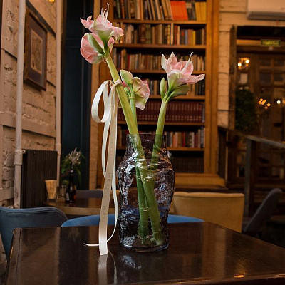 ваза дымчатая большая