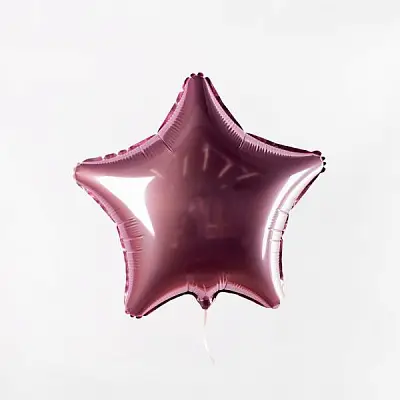 Фольгированный шар «Розовая звезда»