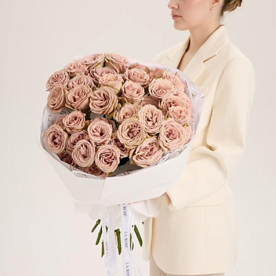 Монобукет из кустовой розы Magic Mocca