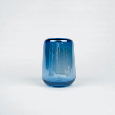 Vase glass blue