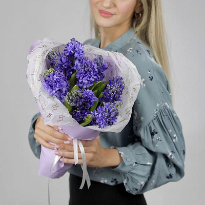 Букет Фиолетовые гиацинты купить в Новосибирске