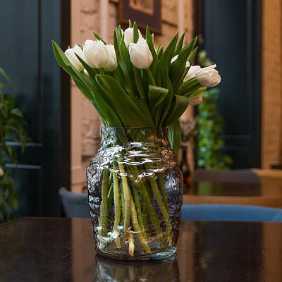 ваза дымчатая малая